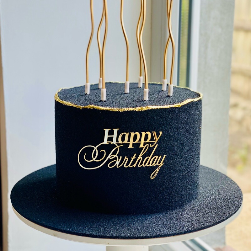 跨境ins风生日快乐英文字母亚克力蛋糕侧面装饰派对用品厂家直供|undefined