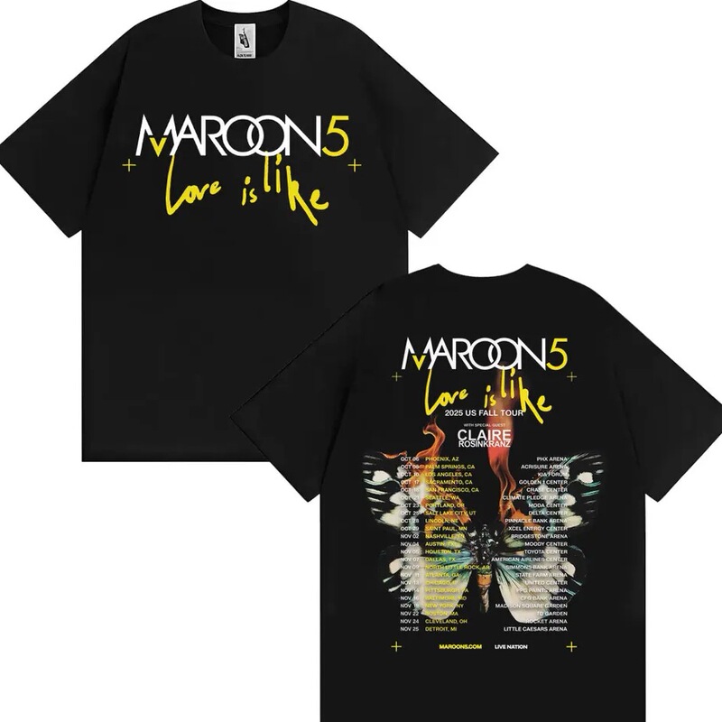 Band Maroon Love Is Like American Fall Tour T-Shirt Unisex Heavyweight Cotton T-Shirt Band Maroon Love Is Like American Fall Tour T-Shirt Unisex Heavyweight Cotton T-Shirt