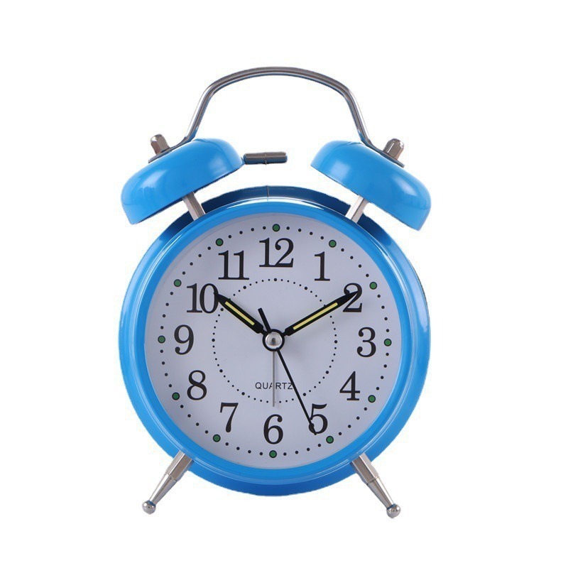 Reloj Despertador Metálico de 4 Pulgadas para Estudiantes de Secundaria, Reloj Infantil con Luz Nocturna Integrada, Reloj de Escritorio Pequeño, Venta al Por Mayor del Fabricante