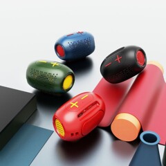 KOLEER新型携帯型無線bluetoothオーディオH37カードサブウーファーTWS対聯アウトドアスピーカー