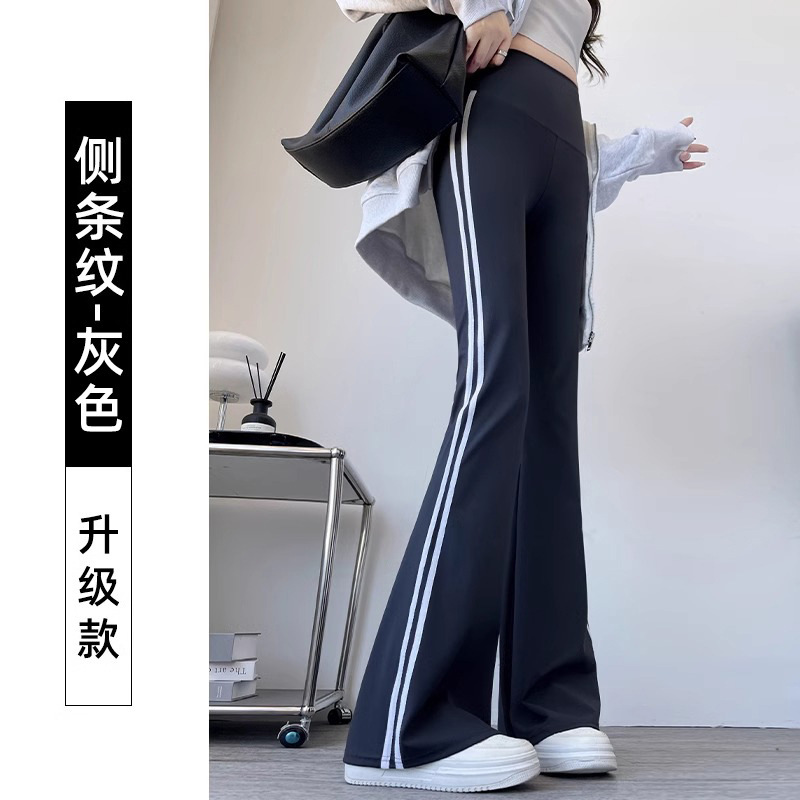 秋冬季马蹄微喇叭鲨鱼裤胖MM大码高腰提臀瑜伽运动打底裤女外穿|undefined