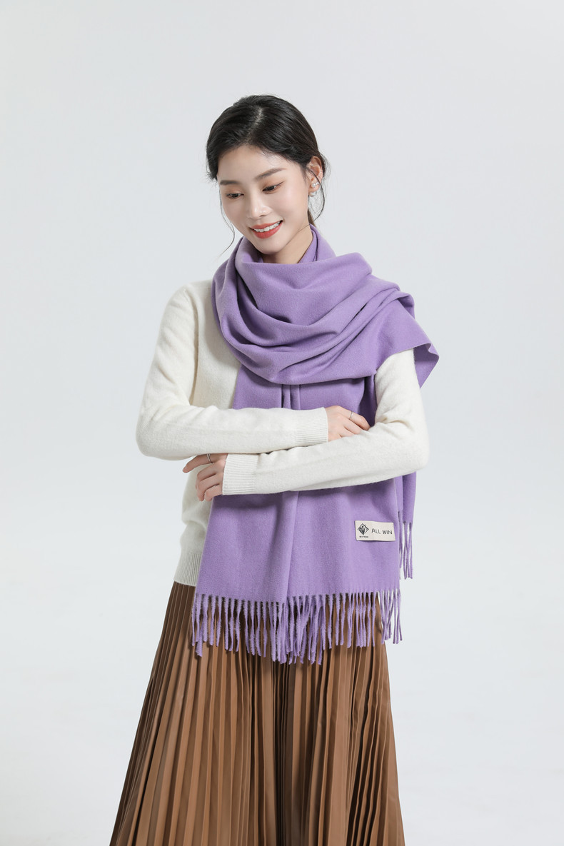 Wool Cashmere Scarf For Women And Men Winter Warm Shawl_voghion.com