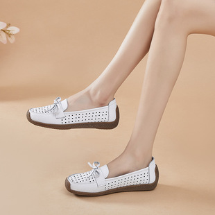 2021 new mainstream large size Summer Hollow Doudou women's shoes snail comfortable flat foreign trade shoes a generation of hair