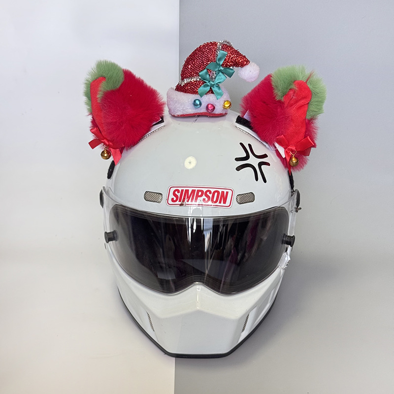 Ski Helmet Hood Decorated with Small Fox Ears Accessories Motorcycle Full-Face Helmet Equipment Cat Ears Bear Christmas Ears