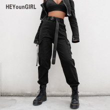 Streetwear Cargo Pants Women Joggers Black Female Trousers跨