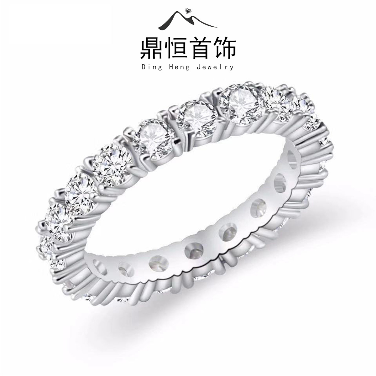 Full Diamond Ring for Women, Light Luxury and High-End Feel, Tail Ring for Women, Niche Design Ring, Niche High-End Feel, Light Luxury for Women