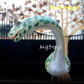 来图制作软体硅胶电动恐龙互动模型 室内商场公园壁挂峨眉龙装饰