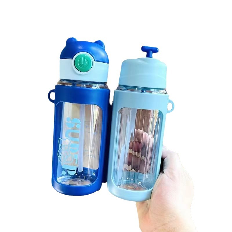MSD - 5868 nuevos productos tazas de plástico para niños y niñas lindas tazas de agua de paja para ir a la escuela viajes al aire libre portable hervidor