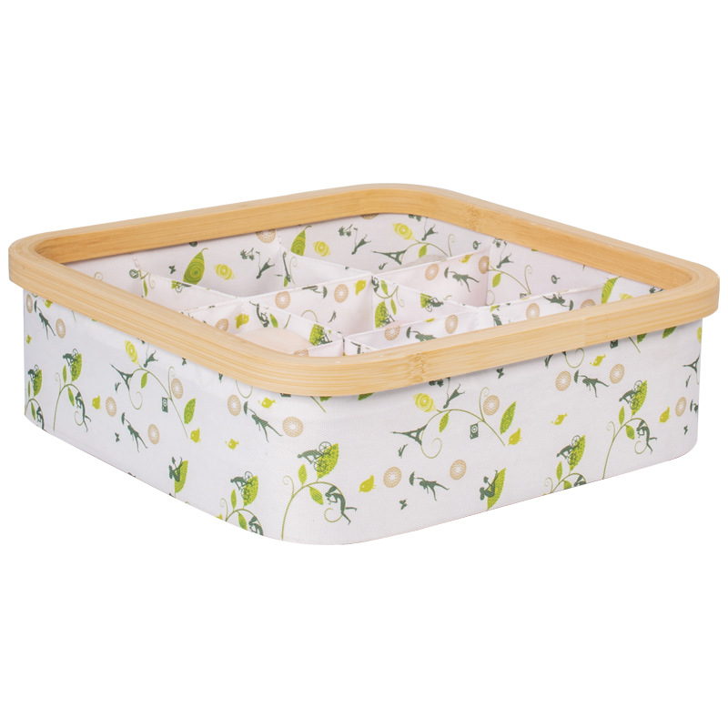 Caja Organizadora de Ropa Interior Compartimentada de Tela para Cajón
