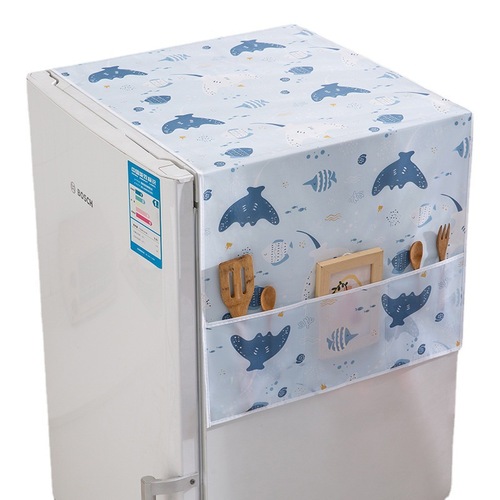 PEVA冰箱巾 单开门双开门冰箱防尘罩 家用洗衣机防水挂袋盖布批发