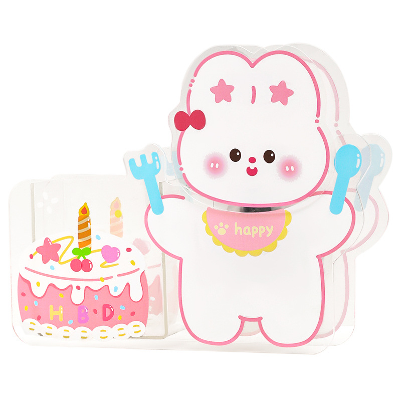 Titular de la pluma de acrílico transparente estudiante de secundaria caja de papelería de almacenamiento sacudiendo la cabeza swing caja de lápiz colgante papelería creativa al por mayor