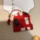 Vintage Handmade Fabric Pull-out Key Case Key Case Car Remote Control Key Protective Case Exquisite Gift
