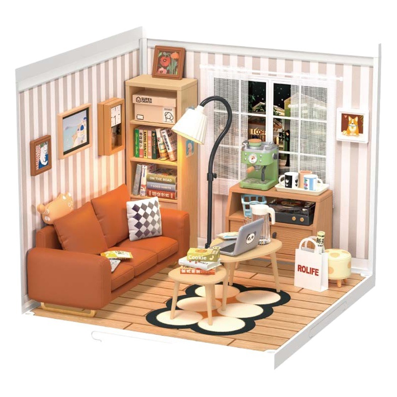 Ruozhiluo Super Mundo 3 generación modelo DIY Casa de Campo rompecabezas tridimensional hecho a mano DIY3d ensamblar bloques de construcción de juguete