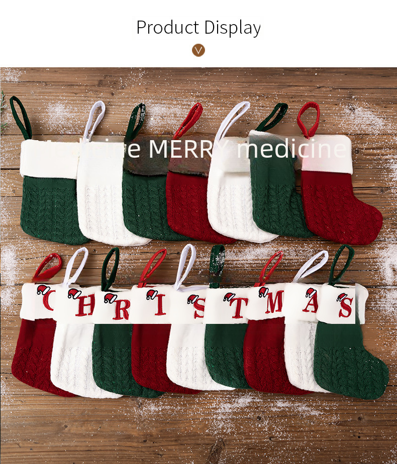 Gestrickter Weihnachtsstrumpf Mit Initialen Als Anhänger_voghion.com