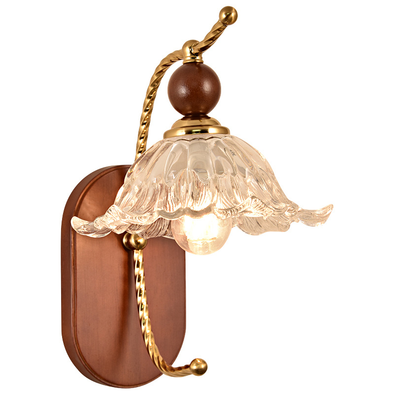 América retro ambiente de la sala de estar lujo ligero francés estilo medieval decoración de la cabecera de la cama de la cama LED lámpara de pared L271