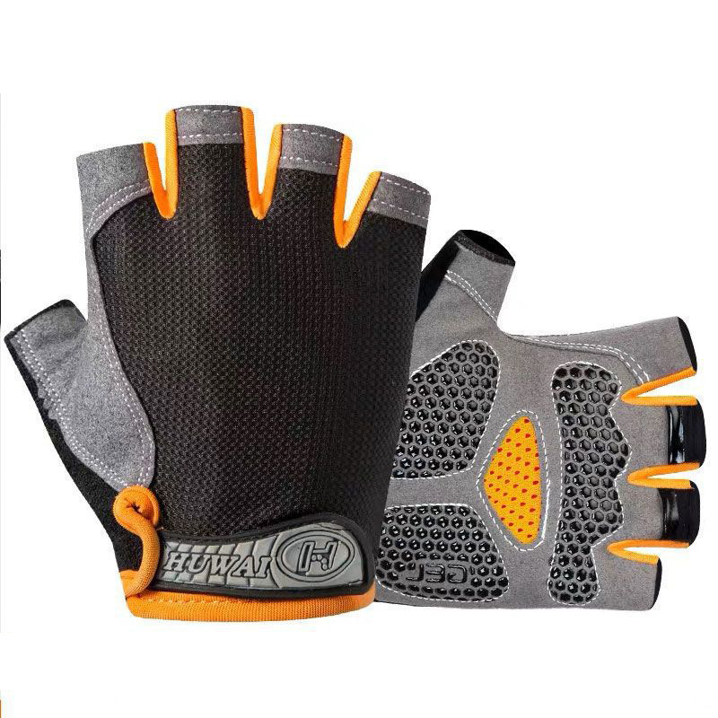 Protección solar medio dedo guantes hielo seda manicura hombres y mujeres delgada primavera y verano transpirable al aire libre equitación guantes de fuga de dedo