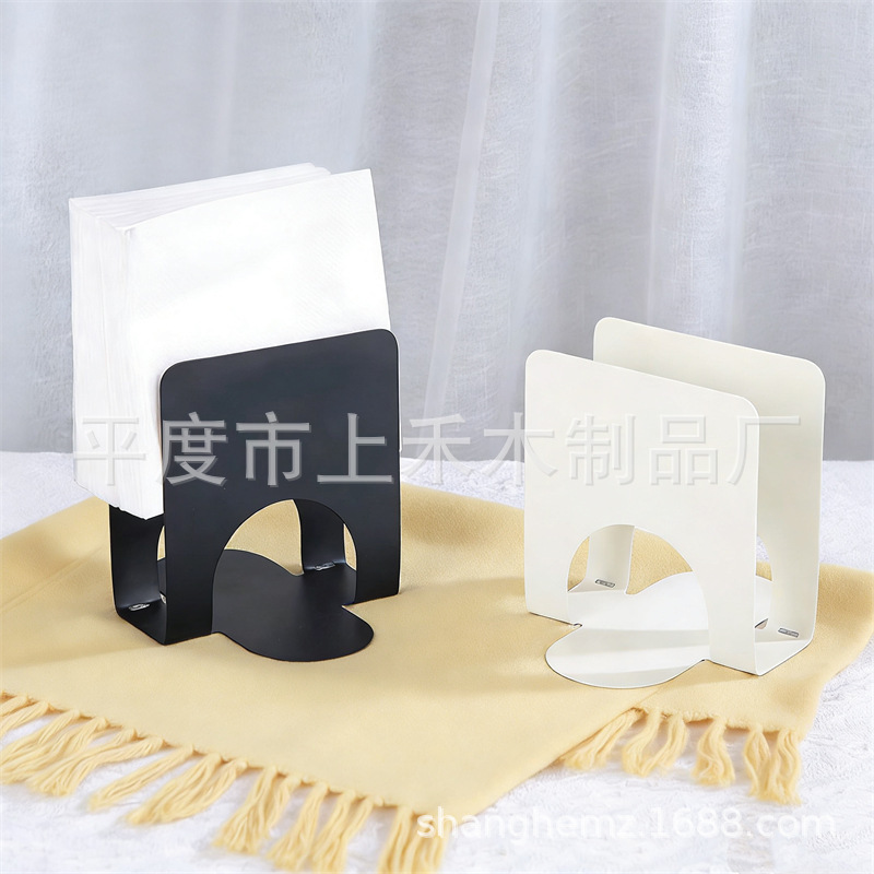 Scuslu Paper Towel Holder for Western Restaurants, Cafes, Ktvs, and Hotels, Simple and Luxurious Iron Art Square Tissue Holder
