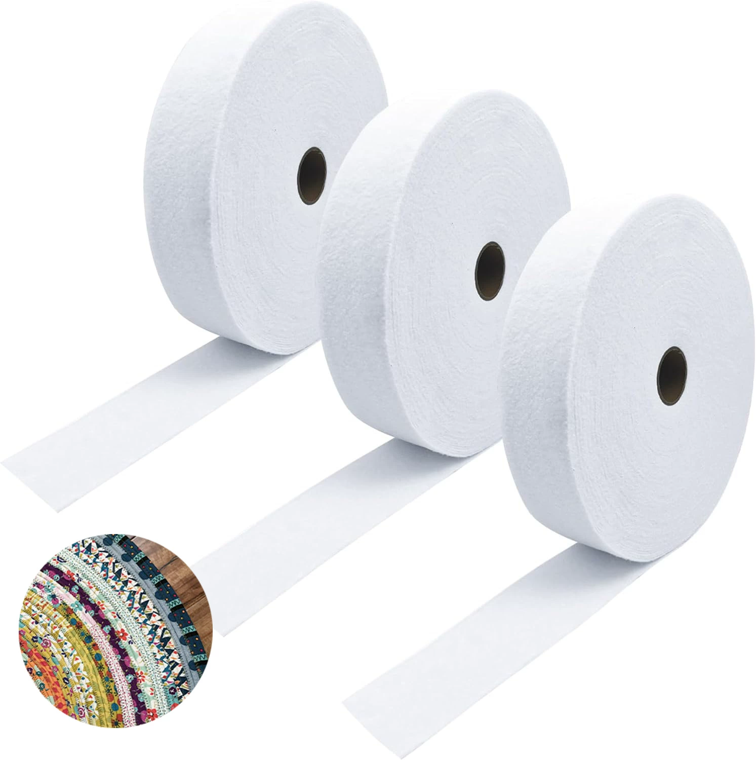 Иглоукалывание нетканые хлопчатобумажные рулоны стеганые многослойные хлопчатобумажные игольчатые полоски 5.7/6.4CM × 45M Несколько спецификаций