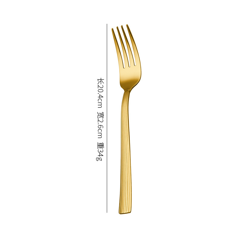 Comercio exterior de alta calidad cuchillo de acero inoxidable tenedor cuchara set lujo ligero cubiertos de carne cuchillo de postre cucharas de viento de alto nivel