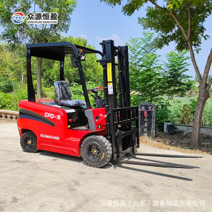 Zhongyuan Exports Electric Forklift 1.5 Tons Electric Forklift Hydraulic Stacking Lift Counterweight Four-Wheel Forklift