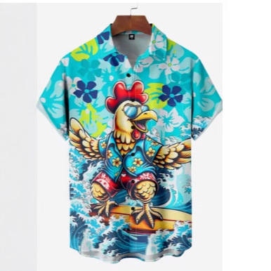 Men's Short Sleeve Shirt Surf Shirt with Buttons and Animal Print Summer Beach Shirt Camping Plaid Shirt Men's Short Sleeve Shirt Surf Shirt with Buttons and Animal Print Summer Beach Shirt Camping Plaid Shirt