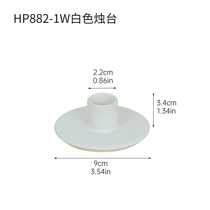 Blanco y negro simple cerámica panela de panela de banano panela decoración vela taza base de vela cena a la luz de la vela para el hogar