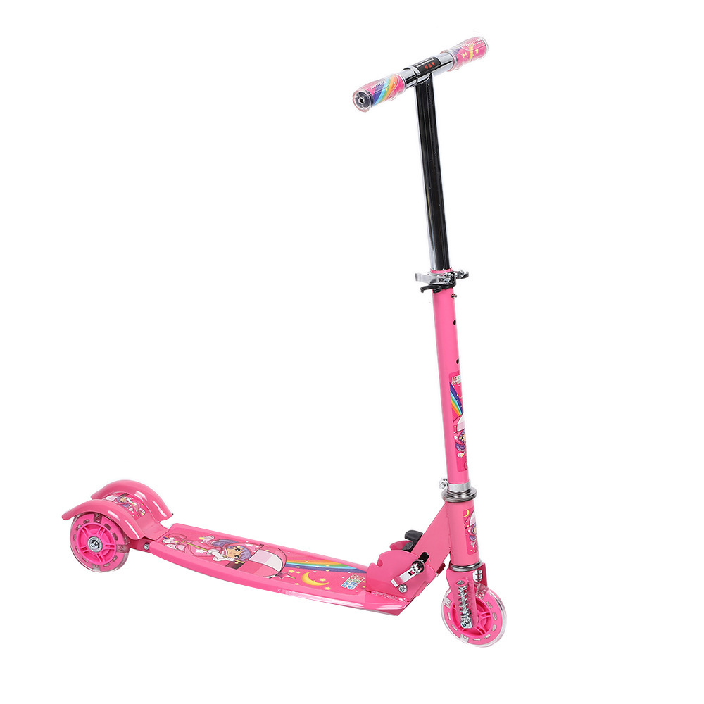 Children's Scooter for Older Kidsren 2-6 to 12 Years Old and 1 Teenager Two-Wheeled Foldableable Adjustable Three-Wheeled Scooter