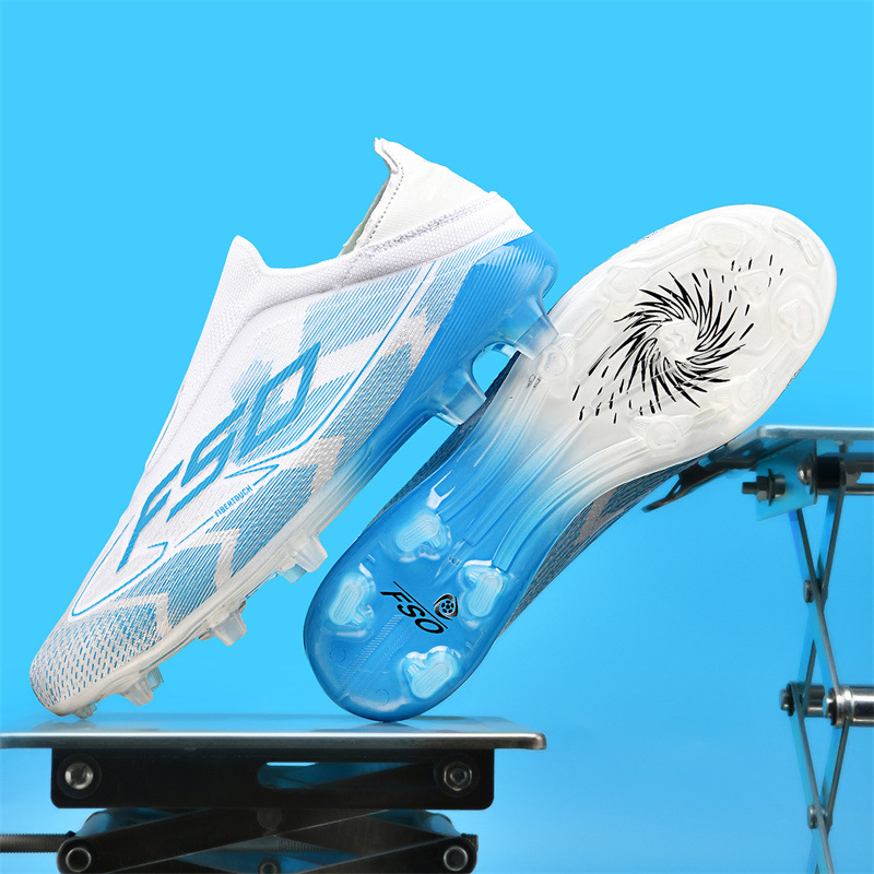 Nuevos zapatos de fútbol transfronterizos sin costuras, zapatos de fútbol de césped, zapatos de fútbol de entrenamiento para hombres