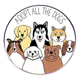 Adoption Dog Brooch Cartoon Golden Retriever Shepherd Corgi Pin Badge Metal Alloy Badge Accessories