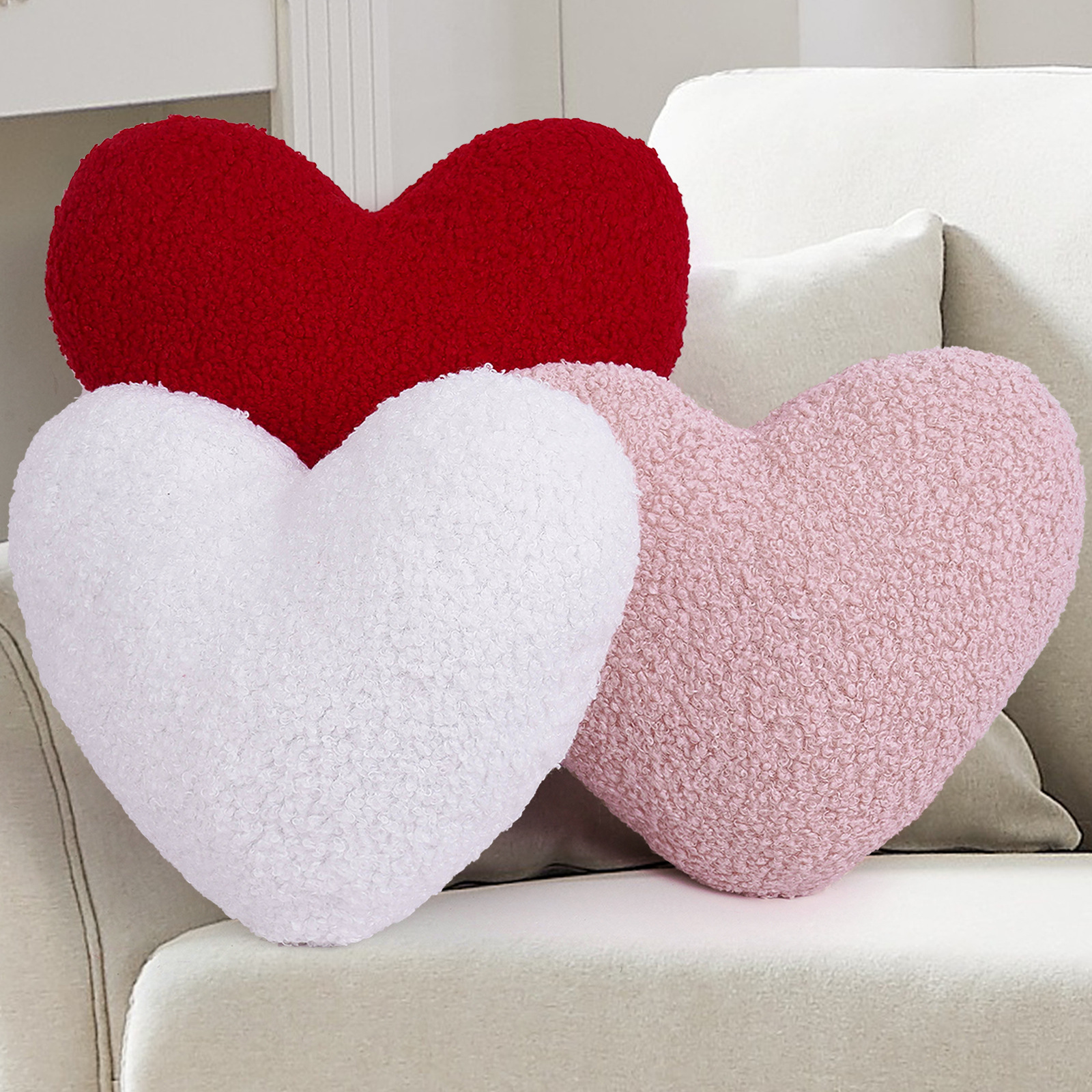 Día de San Valentín cross-border amor almohada creativa con núcleo amor almohada rosa sofá decoración cojín