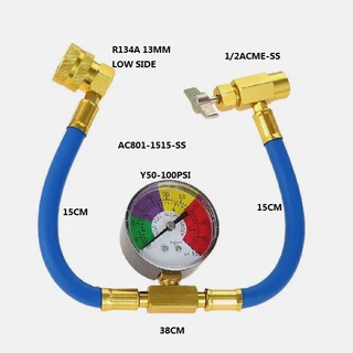 欧美1/2ACME-SS自封瓶开瓶器R134A汽车空调制冷剂检测补充加氟管