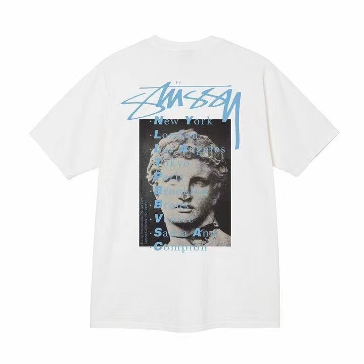 Stussyスチュアート2025新型男女半袖tシャツ夏男性ゆるい240g重ポンド高品質tシャツ|undefined