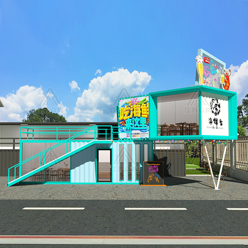 Contenedor red de viviendas móviles tienda de té con leche roja tienda móvil tienda de contenedores quiosco de café tienda