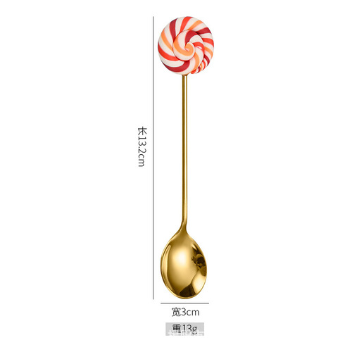 Stainless steel spoon high appearance 430 household spoon creative cartoon coffee spoon mixing spoon tableware set wholesale