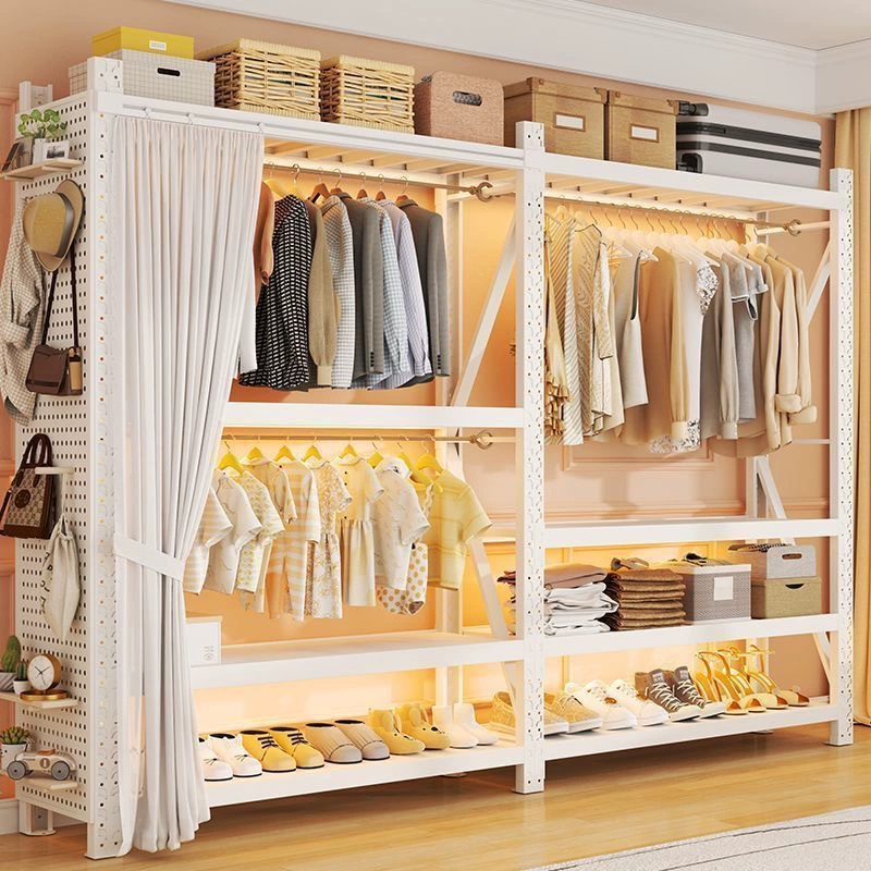 Wardrobe Closet Wardrobe Garment Rack Shelving Unit Freestanding from Yomiego