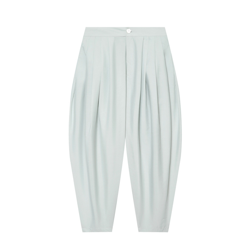 YH European and American style new women's clothing, stylish and fashionable casual pleated fluffy long pants YH European and American style new women's clothing, stylish and fashionable casual pleated fluffy long pants