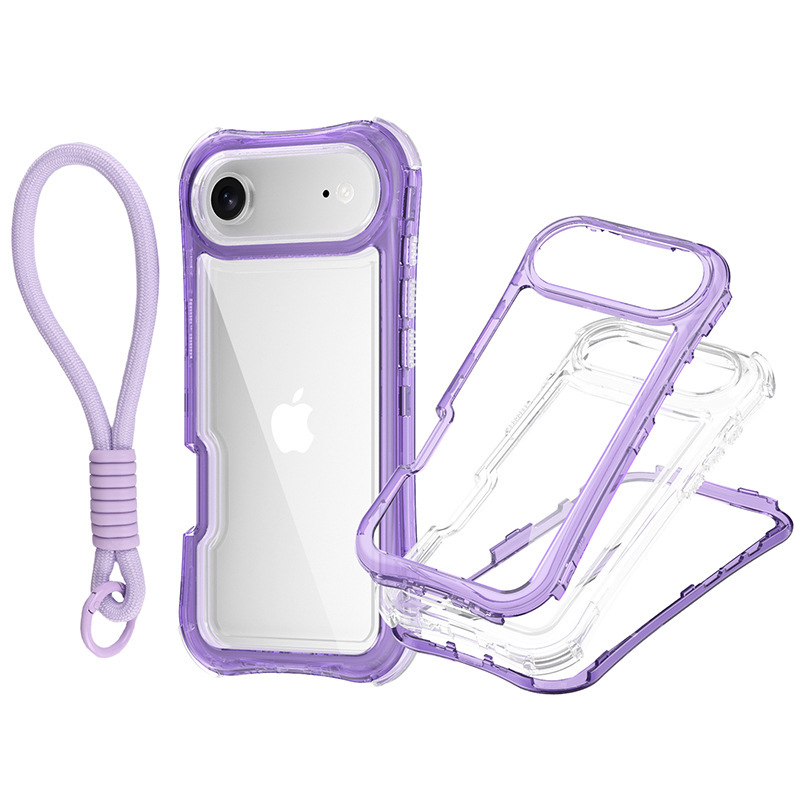 新款适用苹果17pro max三合一手机壳透明iphone17 Air气囊TPU+PC|undefined