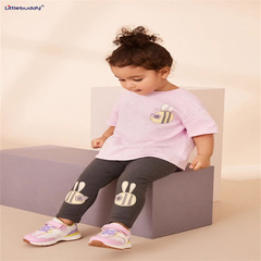 littlebuddy Summer 2-7 Years Old Children's T-shirt Set Two-Piece Set European and American Style Round Neck Short Sleeve Underwear Set 