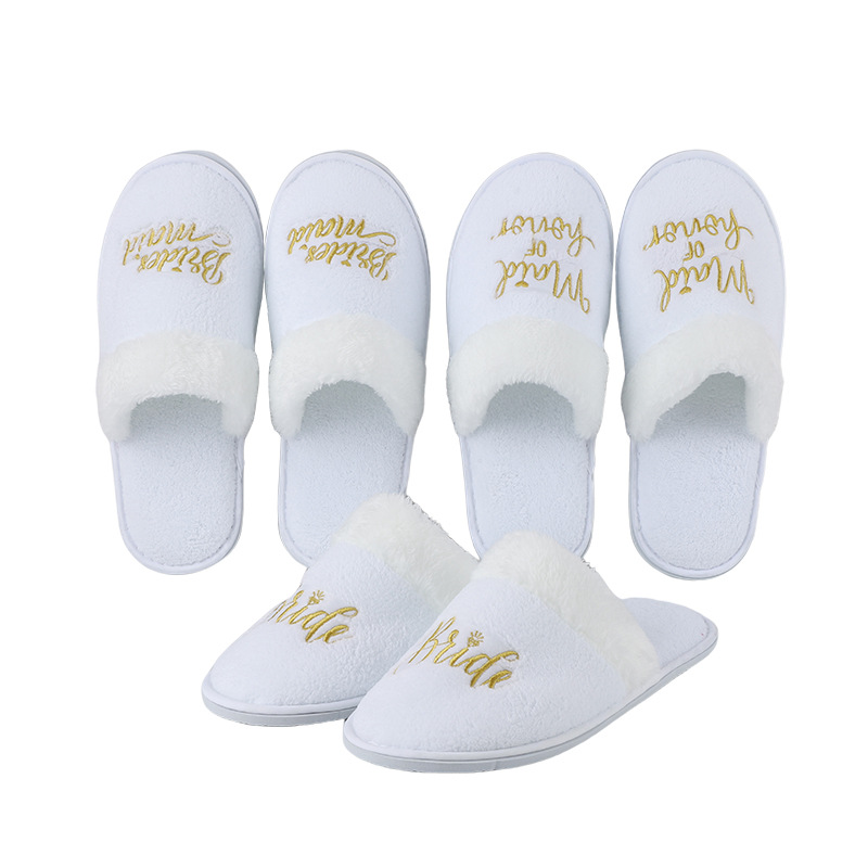 Wholesale of high-end bride slippers, bridesmaid slippers