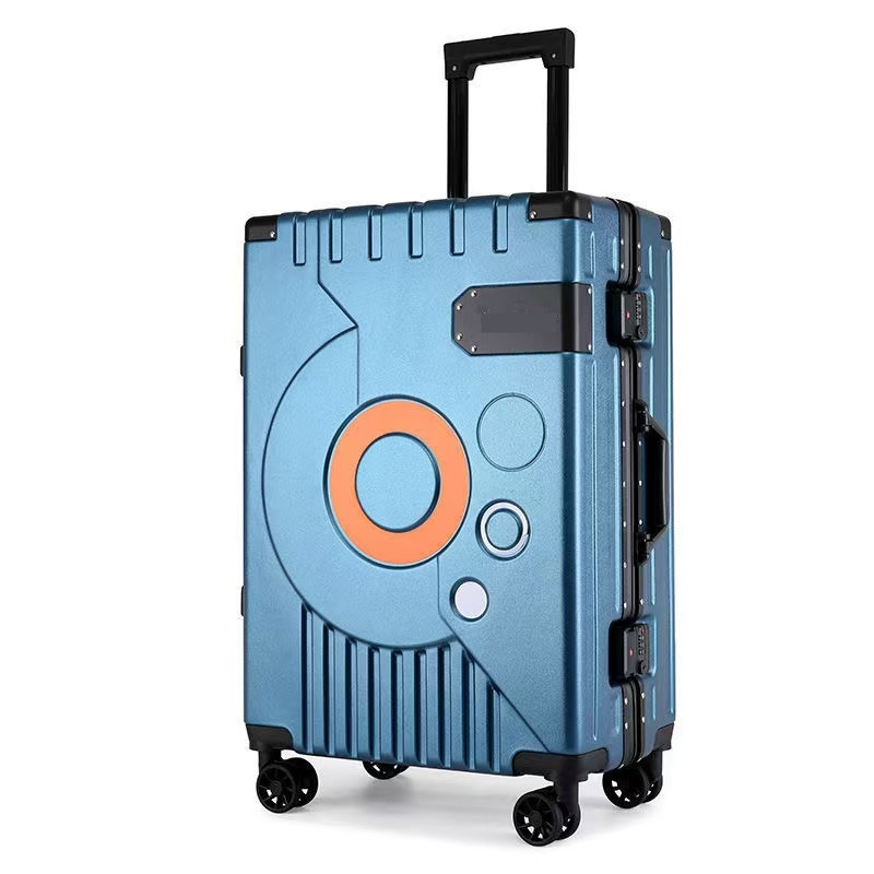 Marco de aluminio caótico ocio caja de cifrado de gran capacidad maleta multifuncional moda coreana maleta de viaje maleta de tracción