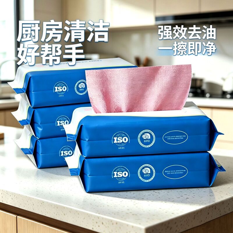 Removable Rag, Thickened, Strong Water Absorption and Oil Removal, Wet and Dry Scouring Pad, Reusable Bagged Rag