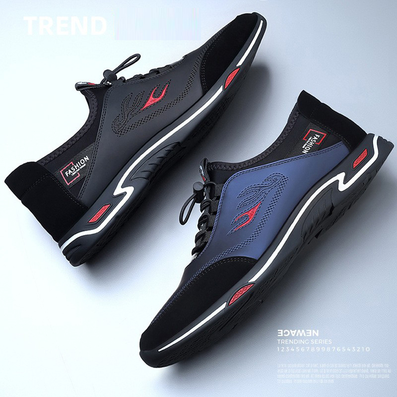 Zapatos de cuero casuales de hombre, zapatos de cuero ligeros y transpirables, zapatos de cuero de suela suave, zapatos de cuero de negocios, zapatos de hombre perezosos.