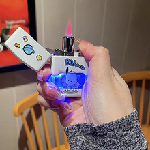 闪灯奥特曼创意个性防风打火机粉火高档男士耐用送男友礼物可爱潮