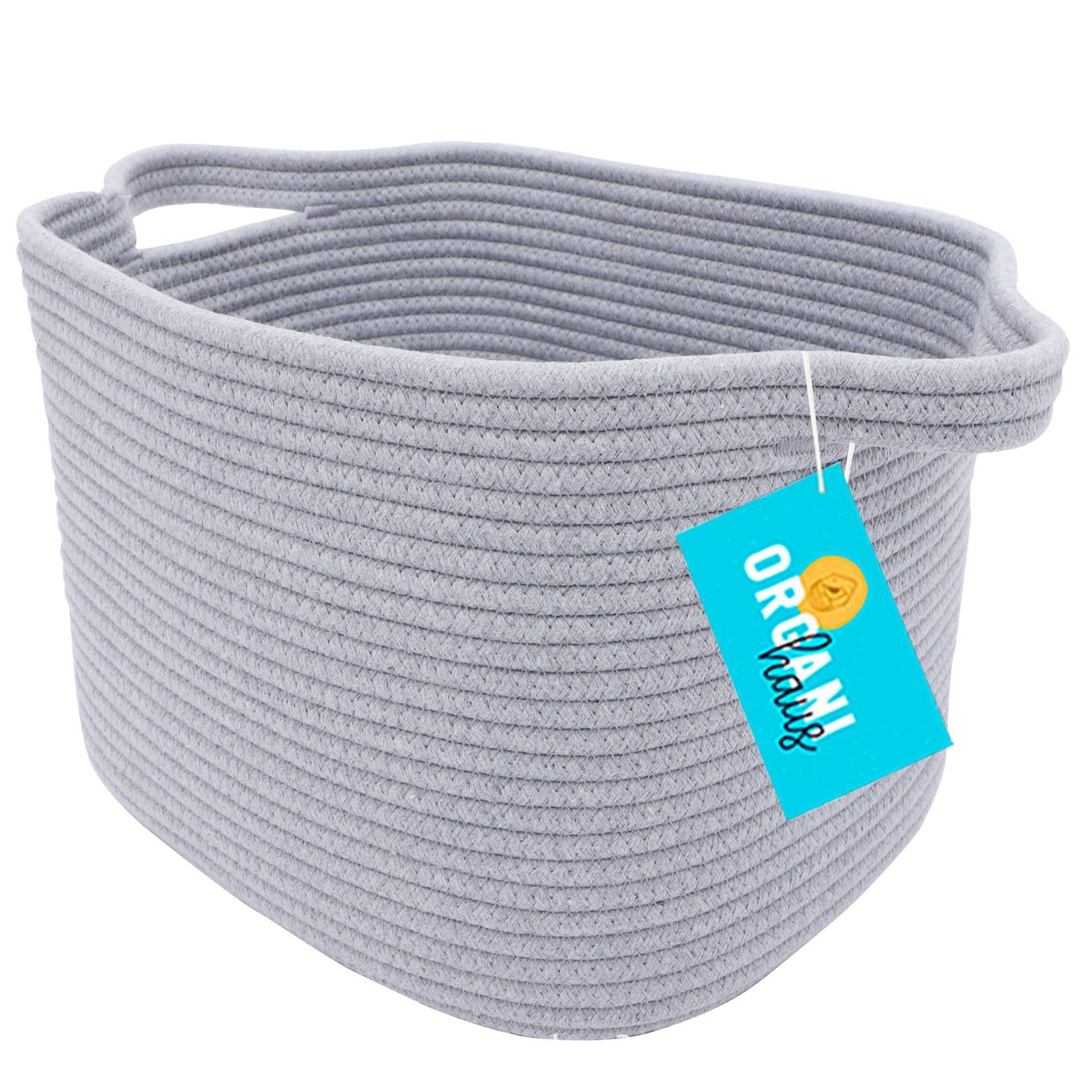 Amazon Hot Sale Cesta de ropa sucia de cuerda de algodón casera gran Cesta de almacenamiento de algodón Cesta de juguetes Cesta de almacenamiento