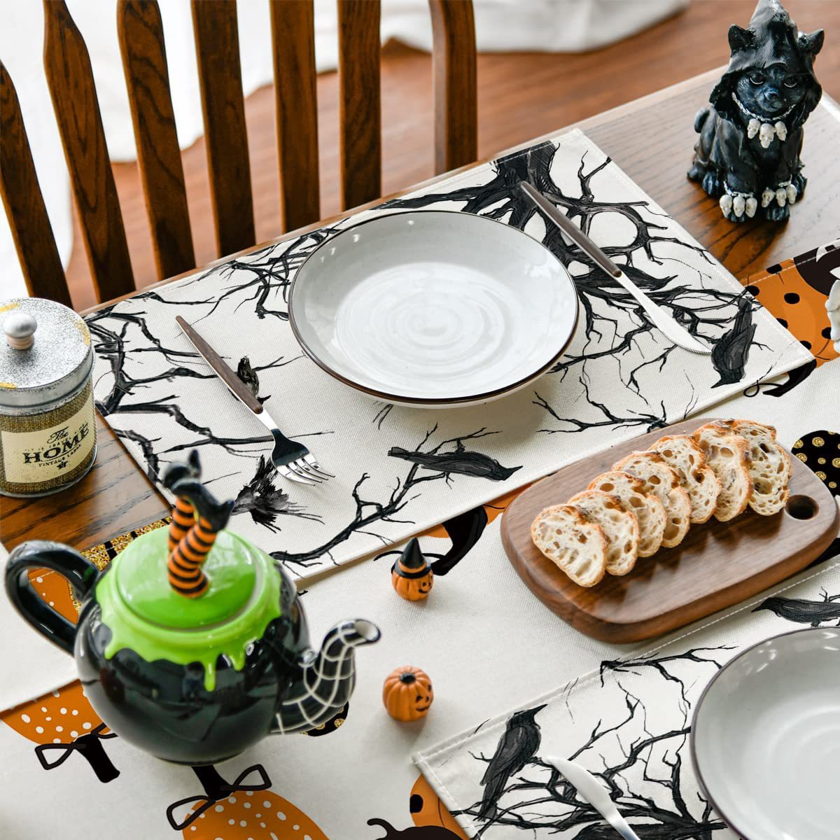 110g Weight Tablecloths Home Textiles & Decor Type tablecloth Event & Party Supplies 1 Piece, 1 Set Quantity Casual, Party Occasion Linen Material Halloween, Day of the Dead Festival Skull Pattern Funny Style Halloween Day Of The Dead Funny Skull Linen Casual Party Tablecloth Party Supplies Tableware 1 Piece 1 Set 6