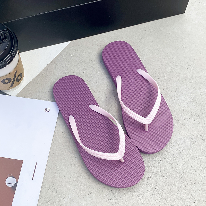 Chanclas de verano para mujer, estilo de verano, estudiante de moda, personalidad antideslizante, pinzas, lindas sandalias y zapatillas de playa coreanas