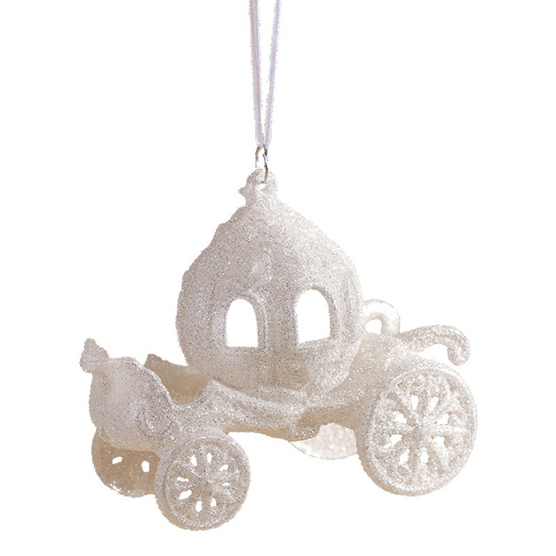 Ventas transfronterizas de champán de Navidad, colgantes de polvo brillante, colgantes de nieve, adornos de árbol de Navidad, props de disparo