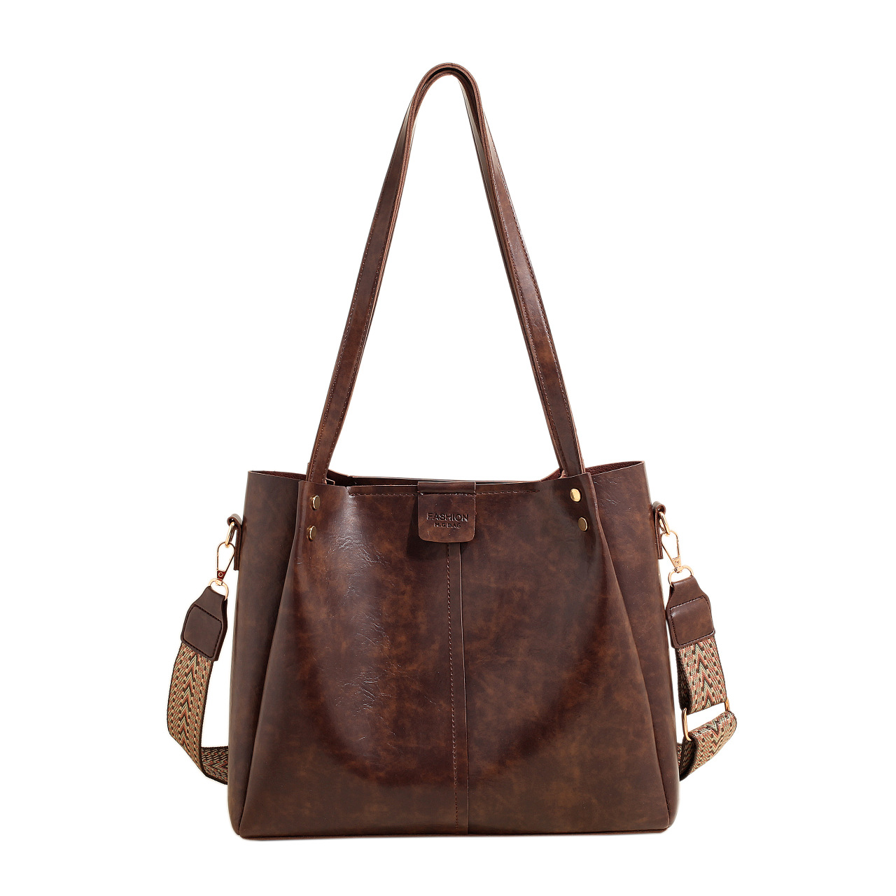 Sac fourre-tout de banlieue rétro européen et américain de grande capacité 2024 nouveau sac à main texture large bandoulière sac à bandoulière sac à bandoulière unique_voghion.com