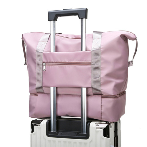Travel bag for women, short trips, hand-held, lightweight, antenatal bag, can be placed on top of a pull-along suitcase, large-capacity luggage storage bag