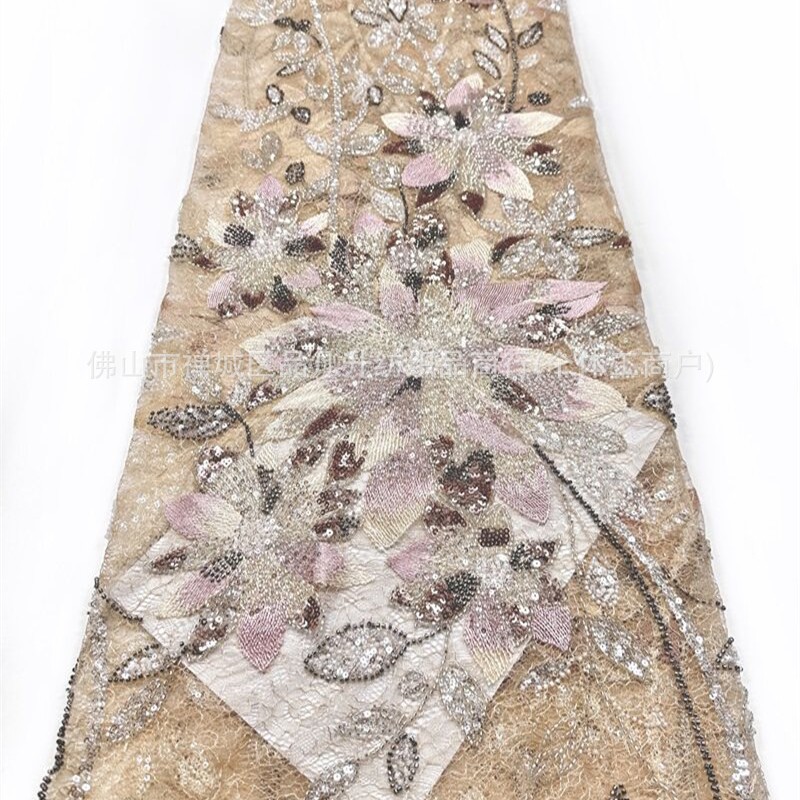 Dayuan Duo flor tridimensional industria pesada clavos hilo de malla cena de cumpleaños celebridad espectáculo alfombra roja alta tela de vestido